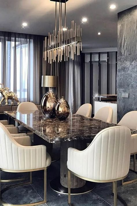 The finest dining room design ideas are here, from contemporary to mid-century with a touch of luxury. #diningroomdesignideas #diningroomdesign #diningroomdecor #moderndiningroom #diningtable #diningchair #diningroomdesigntrends #diningroomtrends #diningroomstyling #diningroomideas #diningroomlighting #contemporarydiningroom #luxurydiningroom #diningspace #interiordesign Interior Design Dining, Dining Room Cozy, Interior Design Dining Room, Dining Room Table Decor, Dining Room Interiors, Luxury Dining Room, Elegant Dining Room, Contemporary Dining Room, Small Kitchens