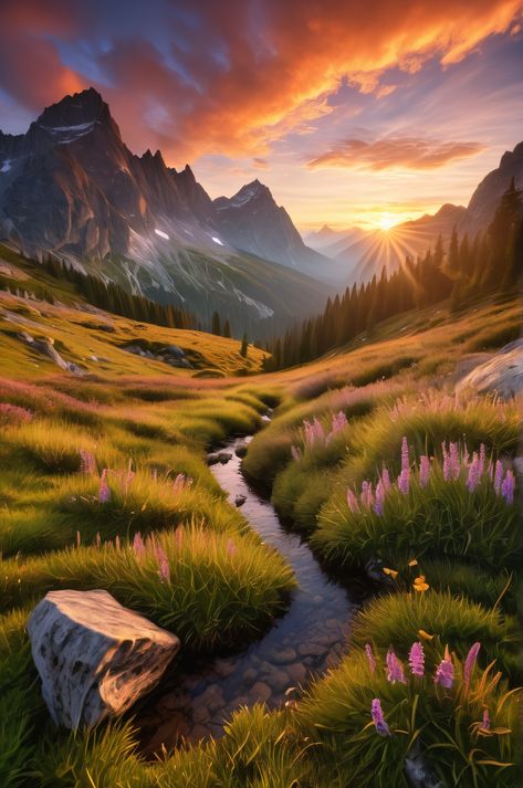 Revitalize your skin and spirit with the serene beauty of a mountain sunrise. This ultra HD image captures the alpine glow, dramatic clouds, and rugged terrain of an undisturbed wilderness. #Sunrise #SkinCare #Lifestyle Mindful Lifestyle, Mountain Valley, Breathtaking Beauty, The Sunrise, Soothing Colors, Ultra Hd, Hd Images, One Light, Nature Lovers