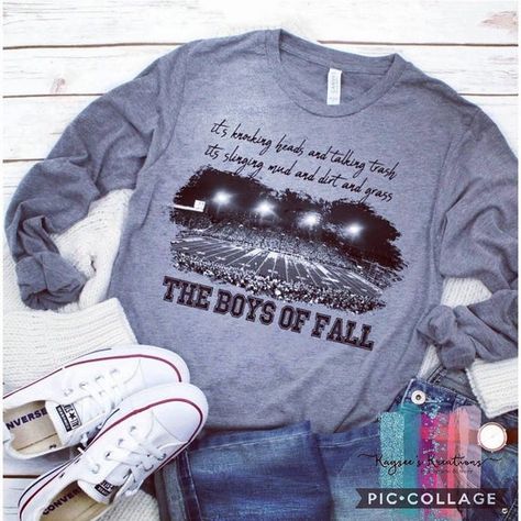 Fall Long Sleeve Shirts, Football Fan Shirts, Football Spirit, Football Shirt Designs, Football Apparel, Senior Football, Football Ideas, Sports Mom Shirts, Jr High