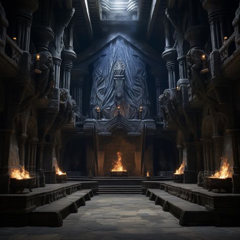 Dragonstone Castle, Gothic Setting, Middle Earth Art, The Great Hall, Castles Interior, Medieval Houses, Great Hall, Location Inspiration, Throne Room