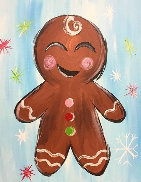 Kids Canvas Painting, Christmas Canvas Art, Christmas Paintings On Canvas, Cute Canvas Paintings, Kids Canvas, Holiday Painting, Canvas Painting Diy, Christmas Canvas, Paint And Sip