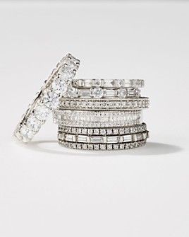 Women's Diamond Band, Wedding Rings - Bloomingdale's - Bloomingdale's Round Diamond Band, Baguette Band, Stacked Diamond Bands, Stackable Diamond Rings, Diamond Baguette, Stackable Wedding Bands, Gold Diamond Band, Round Diamond Ring, Exclusive Jewelry