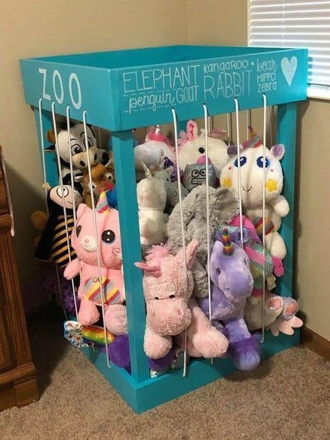 Stuffed Animal Zoo, Shoe Organization Diy, Grandkids Room, Animal Names, Toys Ideas, Kids Room Organization, Toy Room, Stuffed Animal Storage, Best Kids Toys