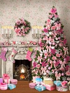 Christmas Glam, Vintage Pink Christmas, Holiday Portraits, Christmas Backdrop, Events Ideas, Craft Images, Romantic Holiday, Christmas Pink, Holiday Mood