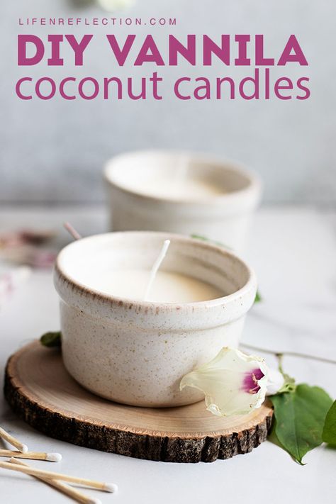 Ready to make your first homemade scented candle? Start with this creamy vanilla and coconut sugar natural fragrance. Its aroma is a decadent sugared vanilla with a light swirl of creamy coconut. Make Scented Candles, Candle Scents Recipes, Candle Making For Beginners, Candle Making Fragrance, Candle Making Recipes, Smelling Candles, Candles At Home, Diy Candles Homemade, Diy Scent