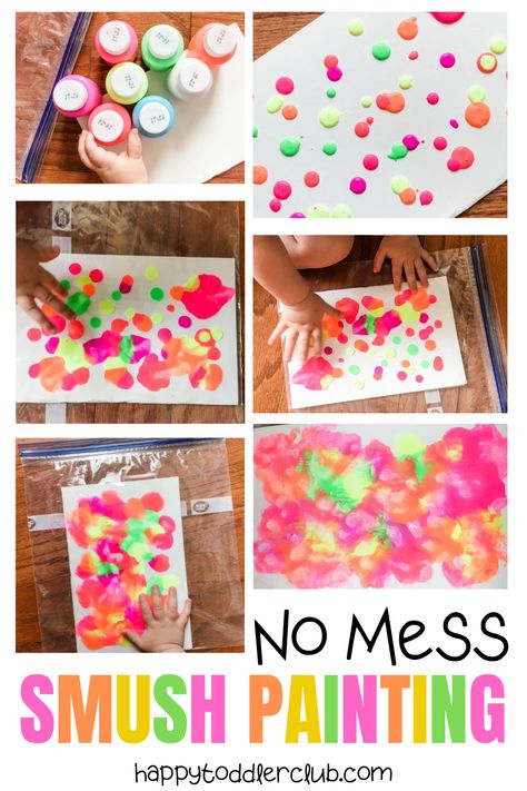 Painting For Toddlers, Easy Toddler Crafts, Toddler Painting, Happy Toddler, Art Activities For Toddlers, Easy Toddler Activities, Baby Sensory Play, Toddler Art Projects, Toddler Arts And Crafts