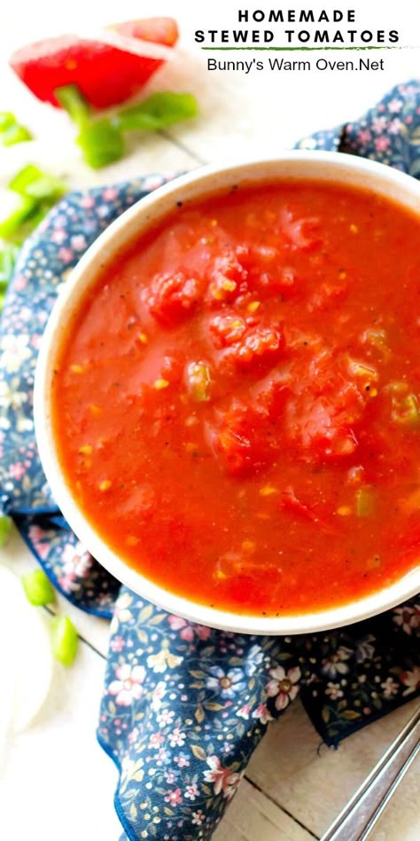 How To Make Stewed Tomatoes Recipes, Making Stewed Tomatoes, How Do You Make Stewed Tomatoes, Crockpot Stewed Tomatoes, Amish Stewed Tomatoes, Diy Stewed Tomatoes, Recipe For Stewed Tomatoes, Stew Tomatoes Recipe, Homemade Stewed Tomatoes Recipes