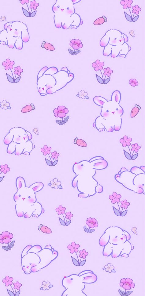 Chatroom Backgrounds, Bunny Background, Ipad Backgrounds, Purple Bunny, Ipad Background, Screen Savers, Cute Anime, Ipad, Screen