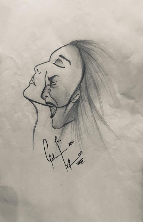 deep meaning girl pencil sketch...if any one is interesed in this painting can buy it from me...please leave a message for me in comments.... and the delivery is in lahore, pakistan only Easy Drawings With Meaning Deep, Feeling Sketches Drawings, Thoughtful Drawings Deep, Simple Painting With Meaning, Drawing With Deep Message, Meaning Drawings Deep, Pencil Art With Deep Meaning, Doodles About Heartbreak, Deep Sketch Ideas Easy