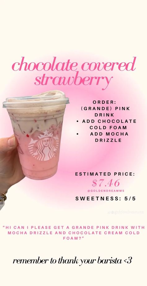 Starbucks Frappe Secret Menu Drinks, Summer Starbucks Drinks Recipes, Starbucks Drinks Sweet, Starbucks Copycat Recipes Drinks, Starbucks Drink Orders, Starbies Drinks, Starbucks Chocolate, Starbucks Drink Menu, Starbucks Drink Ideas