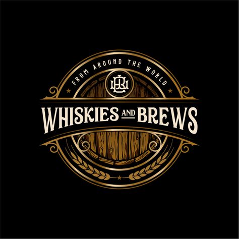 Pub Logo, Beer Logos, Logos Retro, Circle Logo Design, Cute Logo, Beer Logo, Online Logo Design, Bar Logo, Social Media Pack