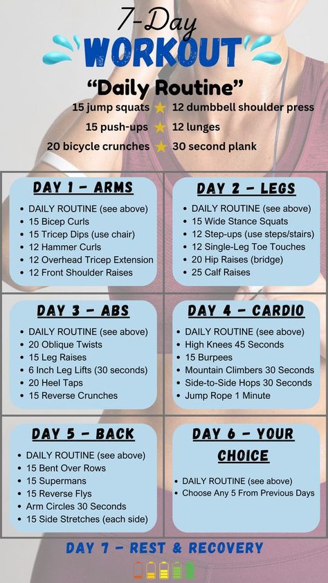 Workout Plans Workout Weekly Schedule Beginner, Beginner Workout Challenge At Home, Easy At Home Fitness, Weekly Workout Plan For The Gym For Women Strength Training, Womens Weight Training Plan, Women’s Workout Plan Weekly, 7 Days Workout Plan At Home, At Home Workout Routine For Women, Best Weight Workout For Women