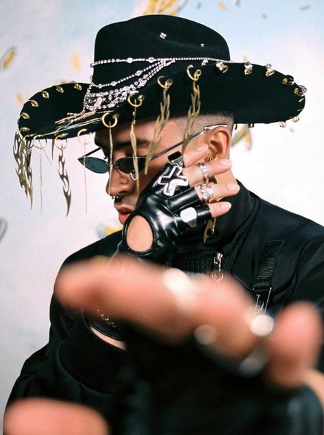 Bad Bunny by Andrés Navarro Bad Bunny Wallpaper, Bad Bunny Concert, Simi Haze, Bunny Fashion, Cowboy Aesthetic, Chloe X Halle, Bunny Wallpaper, Space Cowboys, Space Cowboy