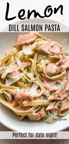 Salmon Dill Pasta Recipes, Leftover Salmon Recipes, Dill Pasta, Salmon Pasta Recipe, Lemon Dill Salmon, Dill Sauce For Salmon, Salmon Pasta Recipes, Fish Meals, Dill Recipes