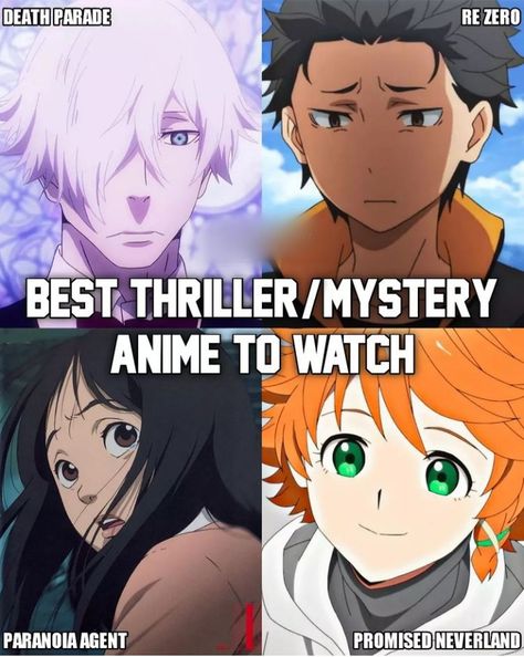 Best thriller/mystery anime to watch Mystery Anime, Thriller Anime, Animes To Watch, Anime To Watch, Anime Recommendations, Re Zero, Mystery Thriller, Anime Art, Movie Posters