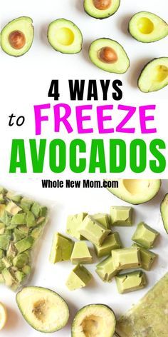 Did you know that freezing avocados seriously works? Here are 4 Ways to Freeze Avocados so you can save loads of money when they're on sale! Freezing Avocados -- 4 Ways to Do It! #avocado #freezerfood #wholenewmom #keto Freezing Avocados How To, Extra Avocados, Avacacado Recipes, Can You Freeze Avocado, Freezing Avocados, Recipes With Avocado, Freezing Veggies, Freezing Food Guide, Freeze Avocado