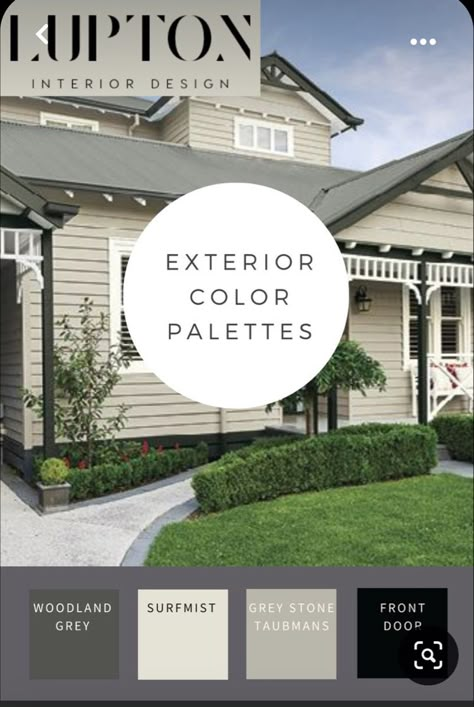 House Paint Exterior Colour Schemes, Manly House, Exterior Color Palettes, Weatherboard Exterior, Exterior House Colours, Exterior Paint Colours, Street Appeal, Weatherboard House, Exterior Color Palette