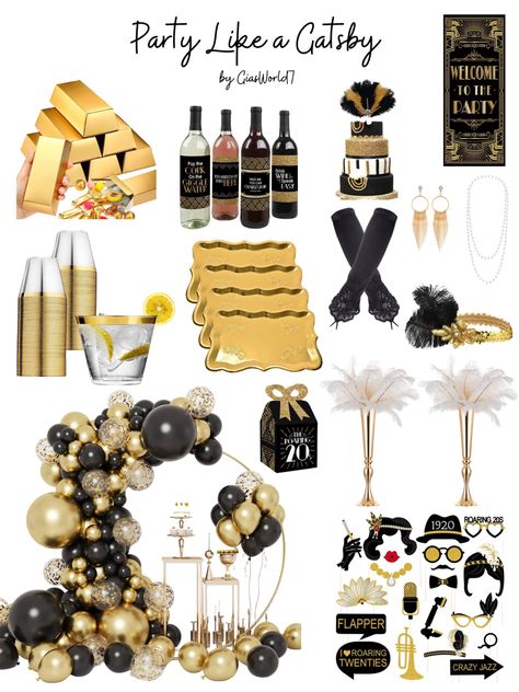 Kris Jenner Great Gatsby Party, Gatsby Holiday Party, Great Gatsby Dinner Party Food, Roaring 20s Birthday Party Decor, 30th Birthday Roaring 20s Theme, Retro Vintage Party Theme, 30th Birthday Gatsby Theme, Gatsby Centerpiece Ideas Roaring 20s, Great Gatsby 60th Birthday Party