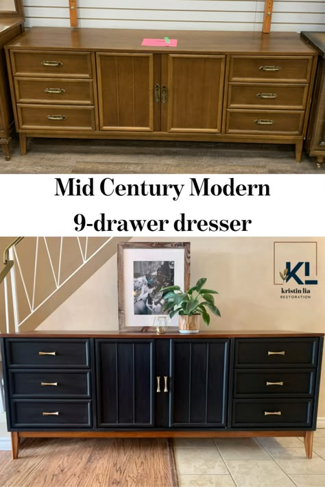 Furniture Remodeling, Revamp Furniture, Flip Ideas, Mid Century Modern Dresser, Furniture Flipping, Furniture Flip, Furniture Flips, Furniture Rehab, Diy Furniture Renovation