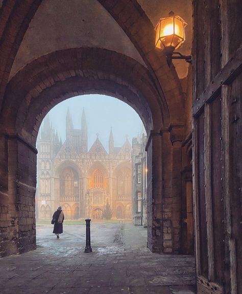 Sarah | This English Life on Instagram: “A lovely, foggy, atmospheric afternoon in Peterborough. People have been enjoying this view of the cathedral for 782 years 🌬🤍🕊” Peterborough England, Peterborough Cathedral, William Wordsworth, Quaint Cottage, Beyond The Sea, Europe Map, Country Houses, The Cathedral, Peterborough