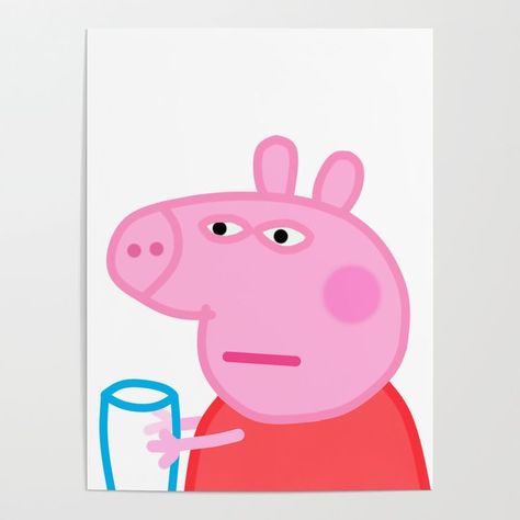 Small Canvas Art Simple, Funny Painting Idea, Peppa Pig Painting, Canvas Art Simple, Art Small Canvas, Pink Clip, Pig Painting, Kids Canvas Art, Fall Canvas Painting