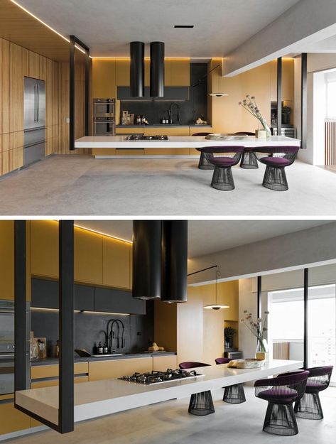 Kitchen Islands Ideas With Seating, Island Table, Kitchen Island Table, Kitchen Seating, Modern Kitchen Island, Kitchen Island With Seating, Island With Seating, Modern Houses Interior, Kitchen Island Design