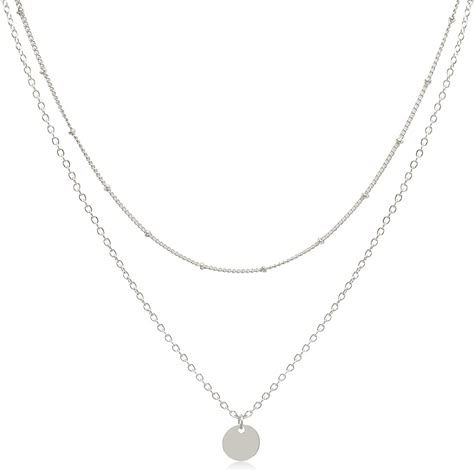 Amazon.com: Dainty Layered Silver Coin Choker Necklace Handmade Disc Pendant Chic Layering Necklace for Women Girls: Clothing, Shoes & Jewelry Silver Png, Gold Coin Choker, Choker Necklace Handmade, Star Pearl, Coin Choker, Gold Layered Necklace, Handmade Bar, 3 Necklaces, Silver Coin Necklace