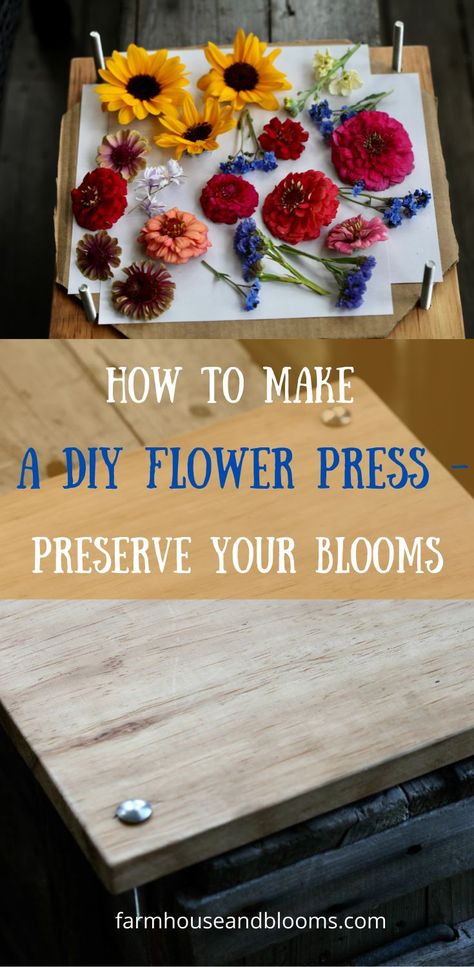 two pictures, one of flowers being prepared to be pressed, and the other of a diy flower press Diy Flower Press, Pressed Roses, Preserving Flowers, Pressed Flowers Diy, Press Flowers, Pressing Flowers, Drying Flowers, Dried Flowers Diy, Flower Pressing