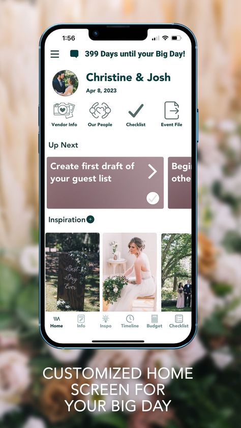 An app that helps you plan your wedding Wedding Pov App Sign, Wedding App, Wedding Digital Planner, Wedding Planner Marketing, Wedding Ides, Wedding Planning Apps, Wedding Planner App, Sage Wedding, Guest List