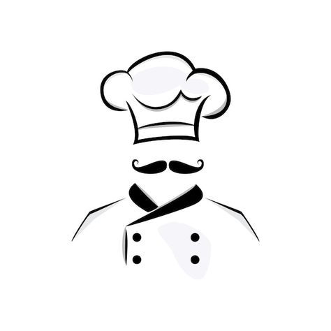 Vector chef logo design vector template ... | Premium Vector #Freepik #vector #chef-uniform #cap-logo #cap #hat-logo Chef Logo Design Graphics, Chef Hat Logo, Chef Logo Design, Chef Vector, Chef Design, Chef Cap, Chef Tattoo, Arri Alexa, Template Restaurant