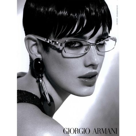 Giorgio Armani Eyewear Ad Campaign Spring/Summer 2008 Shot #3 - MyFDB ❤ liked on Polyvore featuring ad campaign Alas Marcus Piggott, Alluka Zoldyck, Glasses Inspiration, Agyness Deyn, Nadja Auermann, Photographie Portrait Inspiration, Peter Lindbergh, Armani Prive, Wearing Glasses