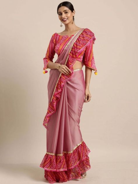 Fancy Sarees: Buy Exclusive Designer Fashion Sarees Online Party Saree, Long Blouse Designs, Bollywood Party, Blouse Design Images, Gaun Fashion, Sari Blouse Designs, Border Saree, Saree Blouse Patterns, Unique Blouse Designs