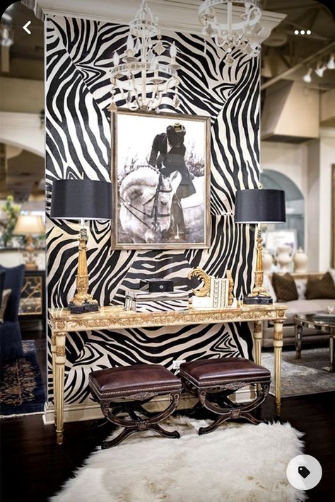 Zebra Interior Design, Zebra Living Room, Interior Design Showroom, Zebra Decor, Zebra Wall, Big Home, Design Showroom, Eclectic Furniture, African Decor