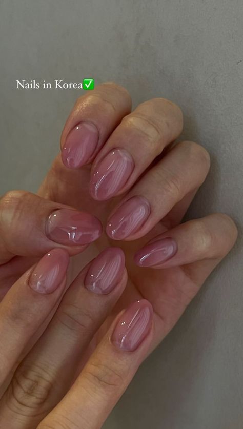 Jelly Nails Natural Nail, Natural Gel Polish Nails, Syrup Nails Pink, Jelly Nails Charms, Your Nails But Better, Jelly Nails Tan Skin, Fresh Clean Nails, Short Glossy Nails, Long Almond Jelly Nails