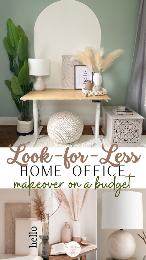 The total cost of this makeover was less than $20 on all four decor accessories! I have really been vibing with the neutral aesthetic floating around the web, and the color palette that comes with it. Beyond Paint® was a great fit for this makeover for many reasons. home office ideas | home office ideas on a budget | home office ideas | home office ideas creative | home office ideas simple Cheap Office Makeover, Office Ideas Simple, Dollar Tree Decor Ideas, Office Makeover On A Budget, Budget Home Office, Office Ideas On A Budget, Creative Home Office Ideas, Creative Home Office, Home Office Makeover