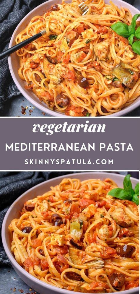 Mediterranean Diet Pasta Sauce, Mediterranean Pesto Pasta, Medditeranean Diet Pasta, Tuscan Pasta Recipes Vegetarian, Lemony Linguine With Olives And Feta, Metteranian Recipes, Healthy Mediterranean Pasta Recipes, Mediterranean Diet Spaghetti, Mediterranean Spaghetti Recipes