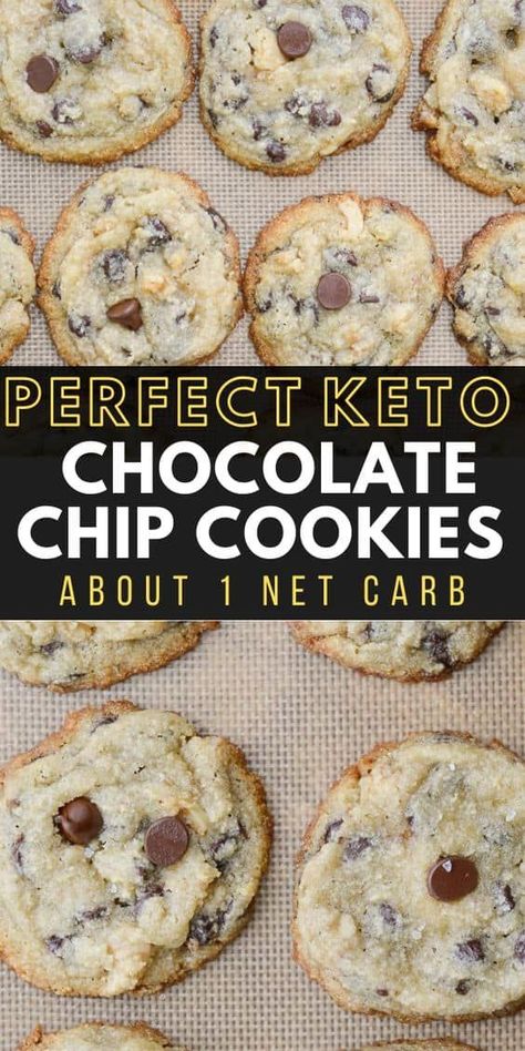 20 Best Low Carb Desserts You Will Love! - Prada & Pearls Keto Chocolate Chip Cookie Recipe, Keto Chocolate Chip Cookie, Dolce Poche Calorie, Keto Quiche, Desserts Keto, Postre Keto, Keto Chocolate Chip Cookies, Keto Chocolate Chips, Keto Pancakes