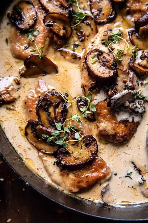 Half Baked Harvest Chicken, Balsamic Mushroom, Chicken Mushroom Pasta, Chicken Marsala Recipe, Balsamic Mushrooms, Marsala Recipe, Half Baked Harvest Recipes, Marsala Chicken Recipes, Baked Recipes