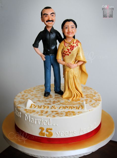 25th Wedding Anniversary Decorations, Shaped Birthday Cake, 25th Wedding Anniversary Cakes, Birthday Surprise Ideas, Heart Shaped Birthday Cake, 25 Wedding Anniversary, Mummy Papa, 25 Anniversary Cake, Mom Dad Anniversary