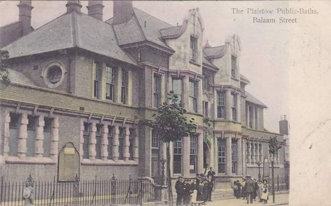 Vintage photo - The Plaistow Public Baths, circa 1905 Plaistow London, England London, Public Bath, Postcards For Sale, Old London, West Ham, Vintage Photo, Vintage Pictures, East London