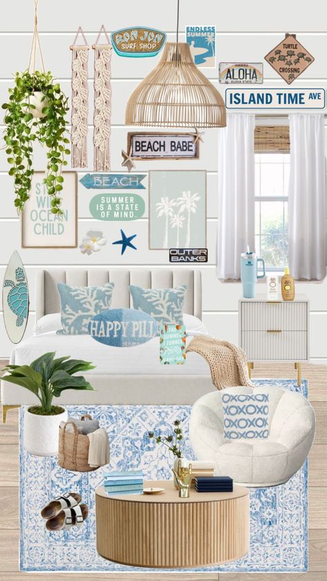 Costal Bedroom, Surf Room Decor, Coastal Room Decor, Ocean Room Decor, Beach House Room, Beachy Room Decor, Room Wishlist, Beach Room Decor, Surf Room