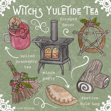 Yule Tea, Water Of Whimsy, Hygge Witch, Enchantress Aesthetic, Cottage Witchcraft, Diy Grimoire, Fantasy Cottagecore, Witch Types, Kitchen Witches