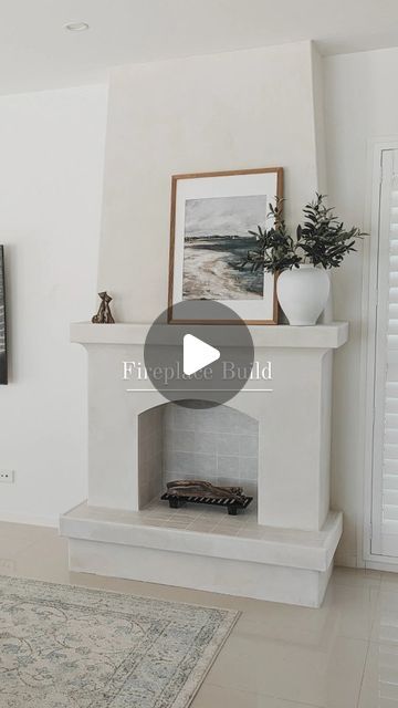 Limewash Fireplace, Fake Fireplace, Electric Fire, Tropical Climate, Home Styling, Do Something, Large Wall, Something To Do, Family Home