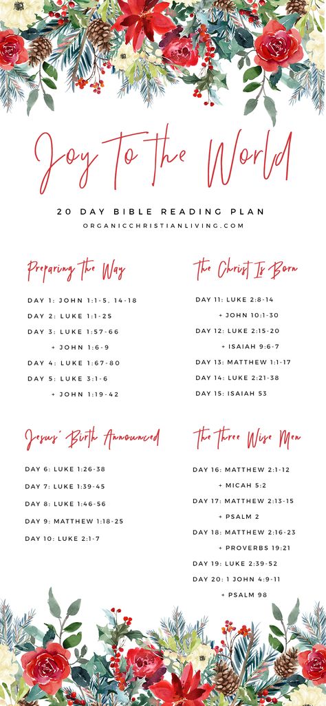 Christmas Bible Reading Plan | Bible study plans | bible study for women | bible study for beginners | scripture writing plan 2020 | Bible verses | Bible study for beginners | bible notes | scripture writing plans | scripture writing journal | Organic Christian Living Joy To The World Christmas Decoration, Christmas Bible Reading Plan, Scripture Writing Journal, Christmas Bible Study, Bible Study For Beginners, Scripture Writing Plan, Women Bible Study, Bible Study For Women, Christmas Devotional