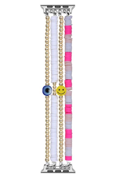 The Posh Tech Beaded Apple Watch® Watchband available at #nordstromrack Preppy Apple Watch, Beaded Watches, Apple Watch Se, Hey Dudes, Clay Bead, Apple Watch Band, Clay Beads, Apple Watch Bands, Watch Band