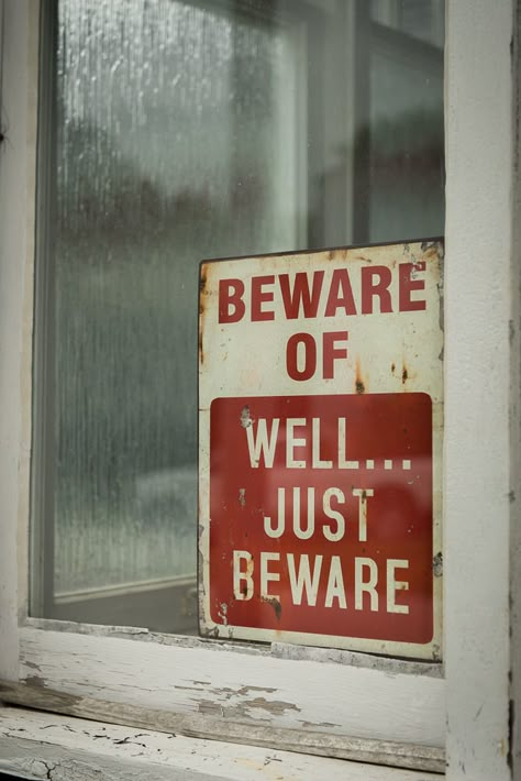 Beware | by Jos Pockett Indrid Cold, Moss Cottage, Beware Sign, Danger High Voltage, Dipper Pines, Retro Stuff, Morning Humor, Vintage Metal Signs, Warning Signs