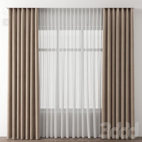 Beige Curtains Living Room, Latest Curtain Designs, Curtains Living Room Modern, Beige Curtains, Curtain Styles, Plain Curtains, Luxury Curtains, Stylish Curtains, Curtain Ideas