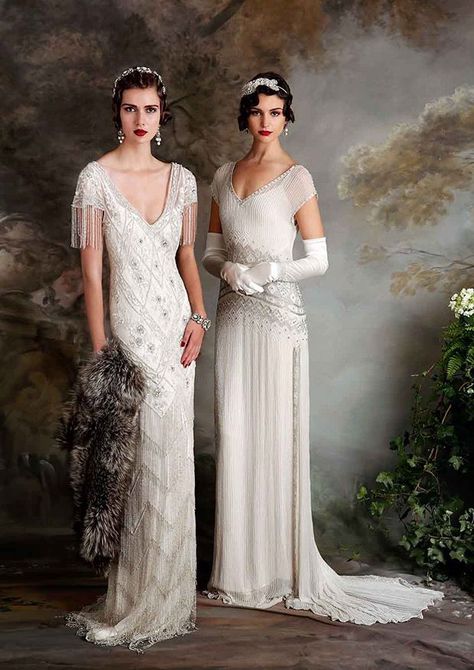 Gatsby Vintage Inspired Eliza Jane Howell Wedding Dresses| www.onefabday.com/eliza-jane-howell-debutante-collection/ | #WeddingDress #1920 #Gatsby #Downton Wedding Dresses 1920s Style, 1920 Wedding Dress, 20s Wedding Dress, Flapper Wedding Dresses, Dresses 1920s Style, Wedding Dresses Vintage 20s, 1920s Wedding Dress, Eliza Jane, Silver Cocktail Dress