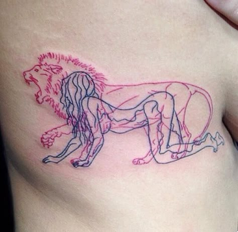 Woman Animal Tattoo, Woman And Animal Tattoo, Spirit Animal Tattoos For Women, Strong Animal Tattoo, Strong Animal Tattoo For Women, Lion Woman Tattoo, Roar Tattoo, Animal Tattoo Sleeve, Lion Tattoo For Women