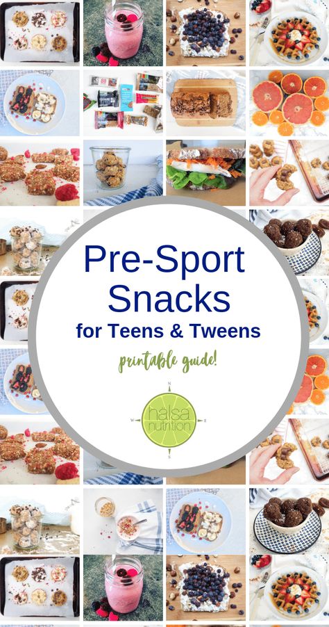 Pre-Sport Snacks for Tweens and Teens - Hälsa Nutrition Healthy Sport Snacks, Volleyball Snacks, Snacks For Teens, Tournament Food, Protein Snacks For Kids, Sport Snacks, Soccer Snacks, Athlete Food, Athletes Diet